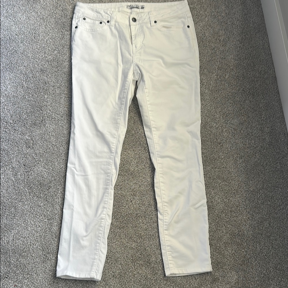 White Straight-Leg Jeans